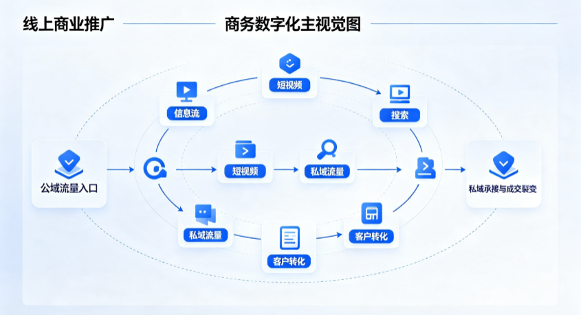 梅江区线上商业推广怎么做？全域流量闭环搭建与低成本转化实战指南
